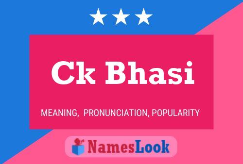 ملصق اسم Ck Bhasi