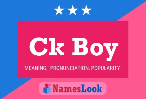 ملصق اسم Ck Boy