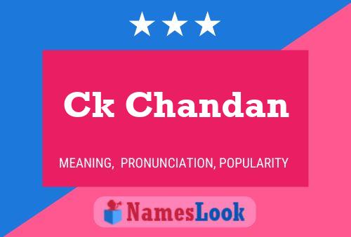 ملصق اسم Ck Chandan