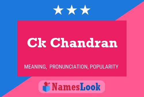 ملصق اسم Ck Chandran