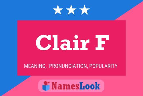 ملصق اسم Clair F