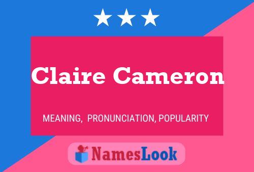 ملصق اسم Claire Cameron