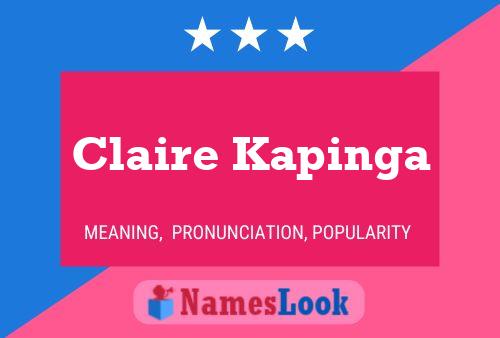 ملصق اسم Claire Kapinga