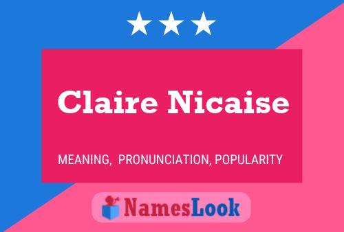 ملصق اسم Claire Nicaise