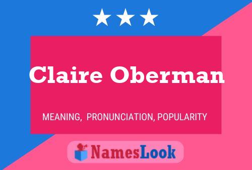 ملصق اسم Claire Oberman