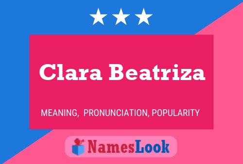 ملصق اسم Clara Beatriza