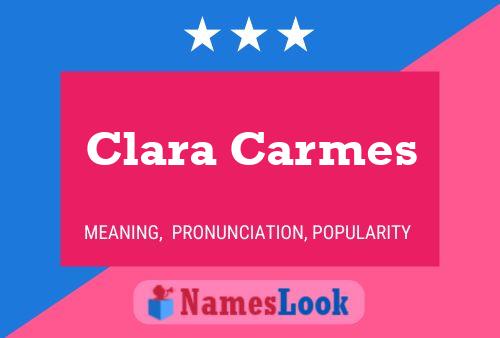 ملصق اسم Clara Carmes