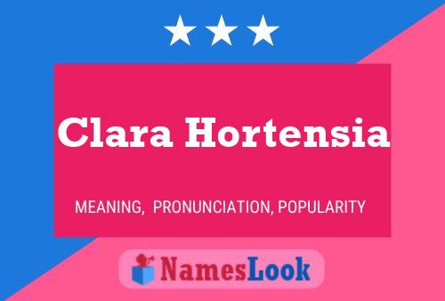 ملصق اسم Clara Hortensia