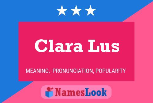 ملصق اسم Clara Lus