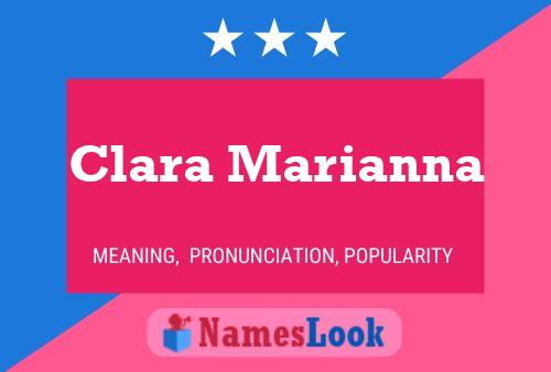 ملصق اسم Clara Marianna