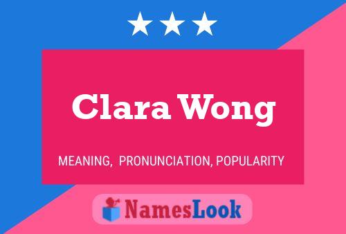 ملصق اسم Clara Wong