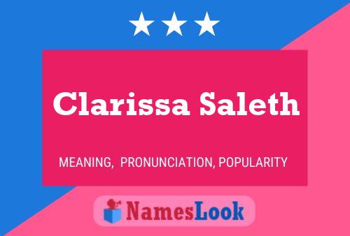 ملصق اسم Clarissa Saleth