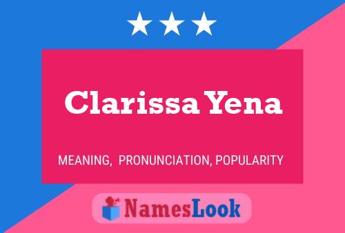 ملصق اسم Clarissa Yena