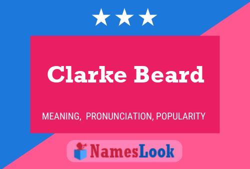 ملصق اسم Clarke Beard