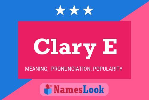 ملصق اسم Clary E