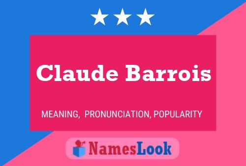 ملصق اسم Claude Barrois