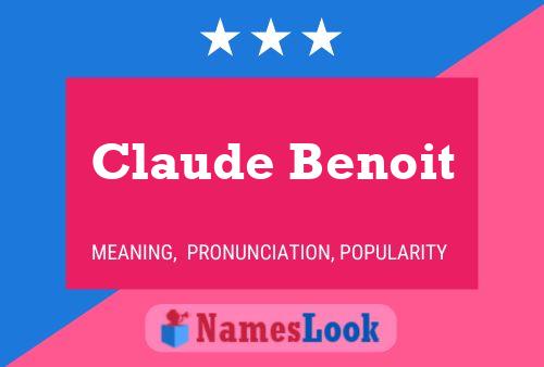 ملصق اسم Claude Benoit