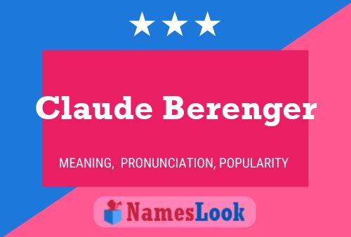 ملصق اسم Claude Berenger