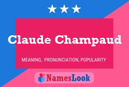 ملصق اسم Claude Champaud