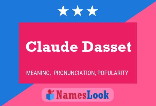 ملصق اسم Claude Dasset