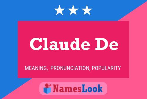 ملصق اسم Claude De