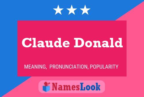 ملصق اسم Claude Donald