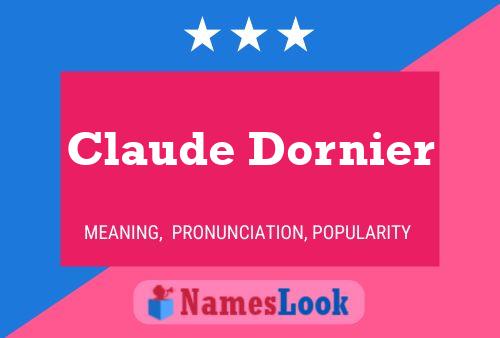 ملصق اسم Claude Dornier