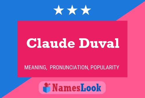 ملصق اسم Claude Duval