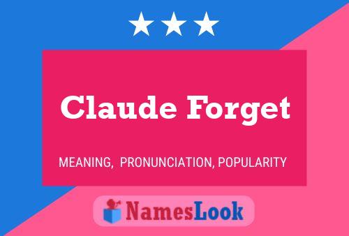 ملصق اسم Claude Forget