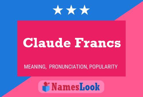 ملصق اسم Claude Francs