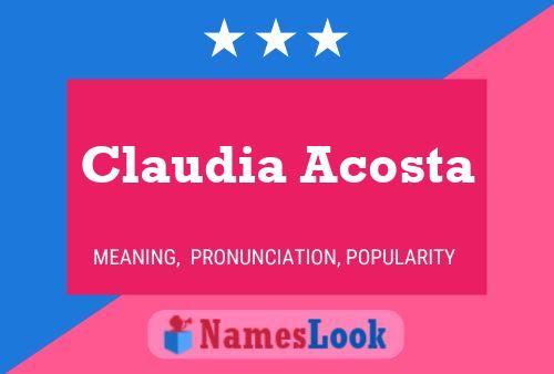 ملصق اسم Claudia Acosta