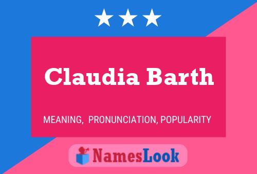 ملصق اسم Claudia Barth