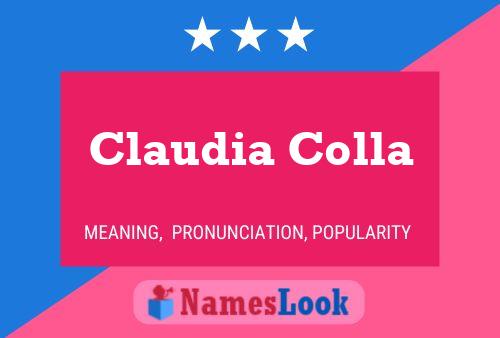 ملصق اسم Claudia Colla