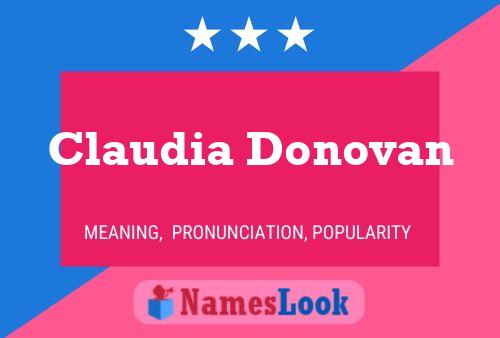 ملصق اسم Claudia Donovan