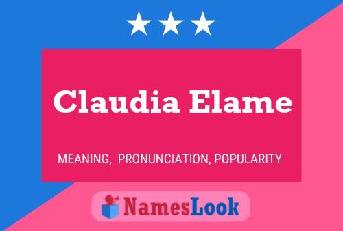 ملصق اسم Claudia Elame