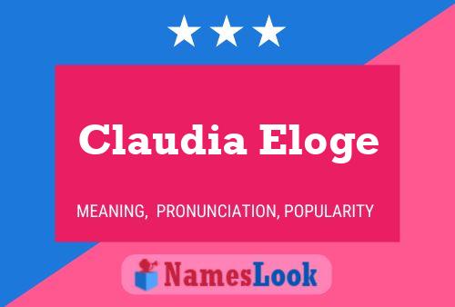 ملصق اسم Claudia Eloge