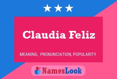 ملصق اسم Claudia Feliz