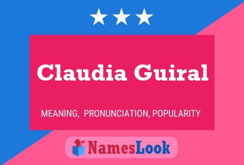 ملصق اسم Claudia Guiral