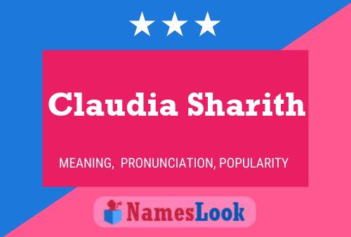 ملصق اسم Claudia Sharith