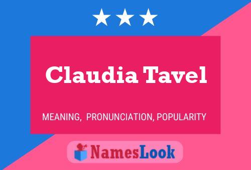 ملصق اسم Claudia Tavel