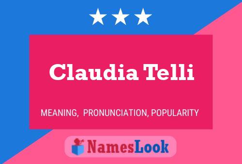 ملصق اسم Claudia Telli