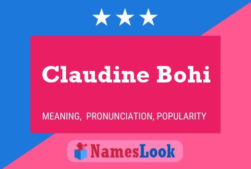 ملصق اسم Claudine Bohi