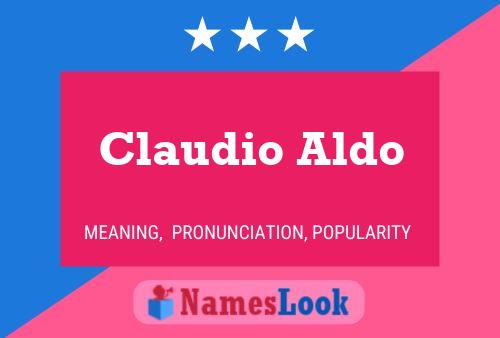 ملصق اسم Claudio Aldo