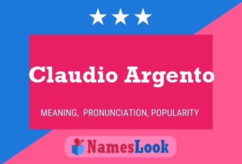 ملصق اسم Claudio Argento