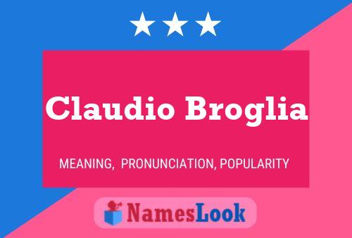 ملصق اسم Claudio Broglia