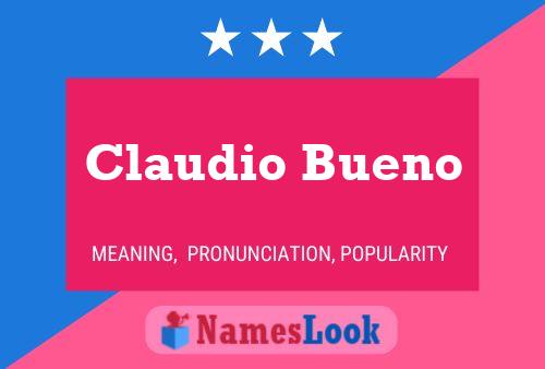 ملصق اسم Claudio Bueno