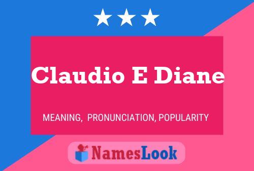 ملصق اسم Claudio E Diane