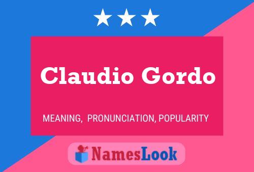 ملصق اسم Claudio Gordo