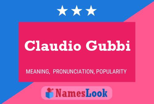 ملصق اسم Claudio Gubbi