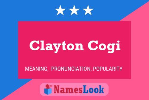 ملصق اسم Clayton Cogi